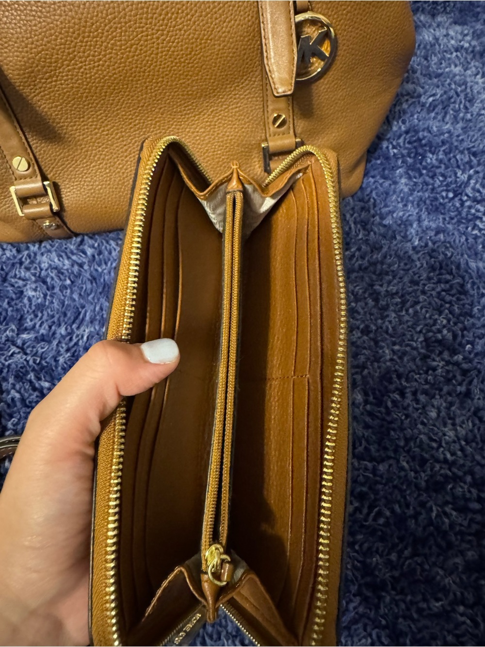 Michael Kors Bedford Legacy Leather Tote Bag with Matching Wallet - Picture 5 of 7